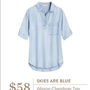 Skies Are Blue Alisson Chambray Top